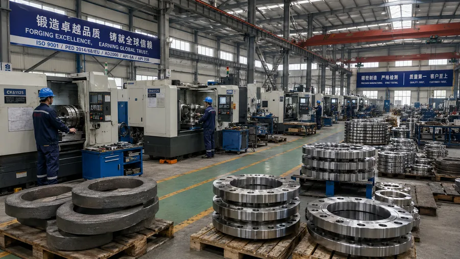 Flange machining