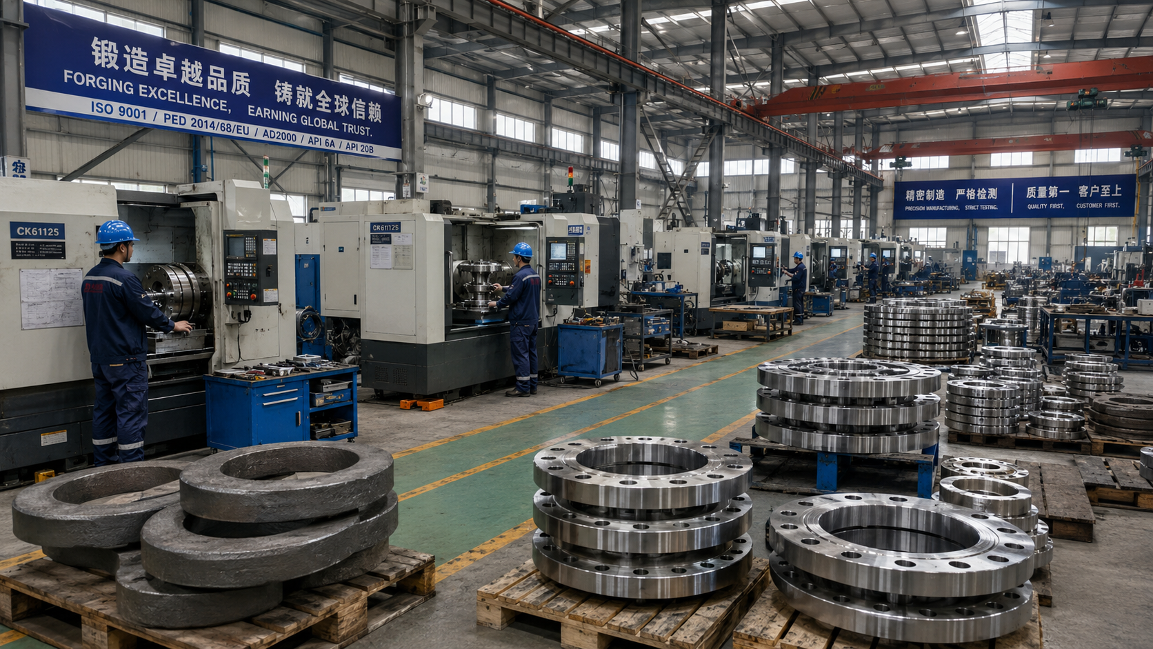 Flange machining