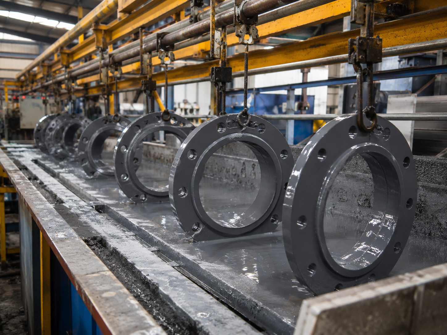 Flange anti-rust coating