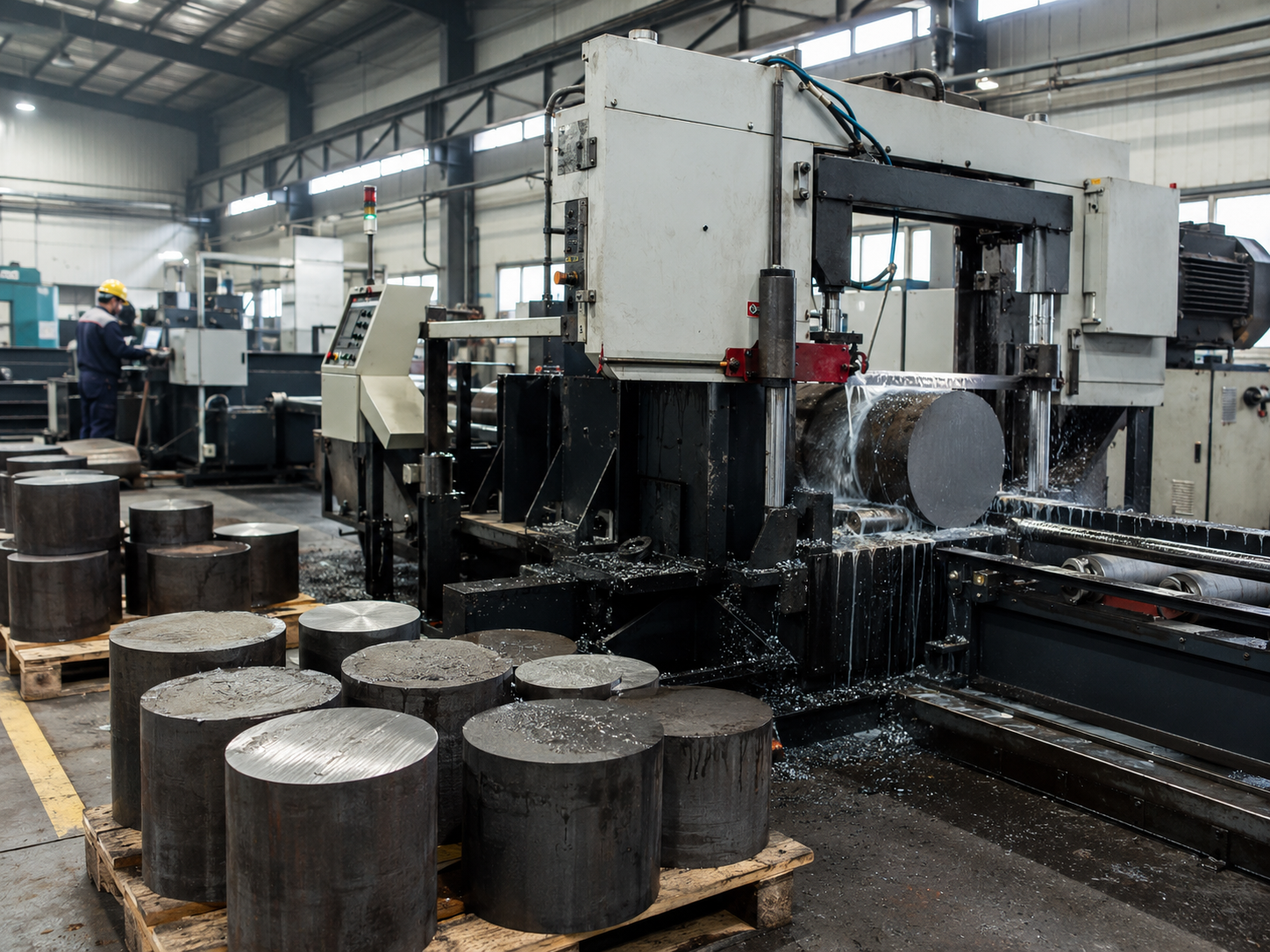 Steel cutting before forging