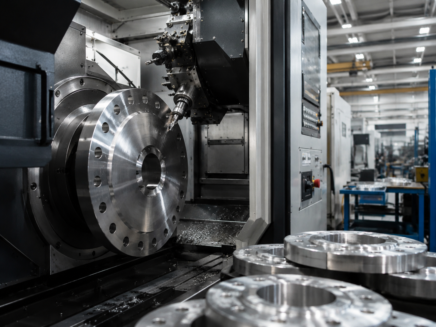 CNC machining for forged flanges